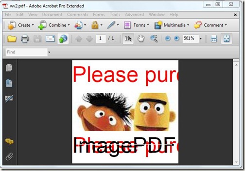 PDF file with watermark