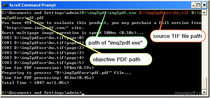 Command prompt for converting image to PDF basically