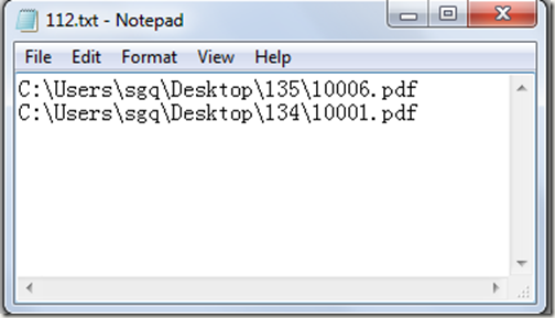 the .text file