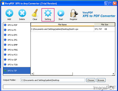 interface of XPS to Any Converter